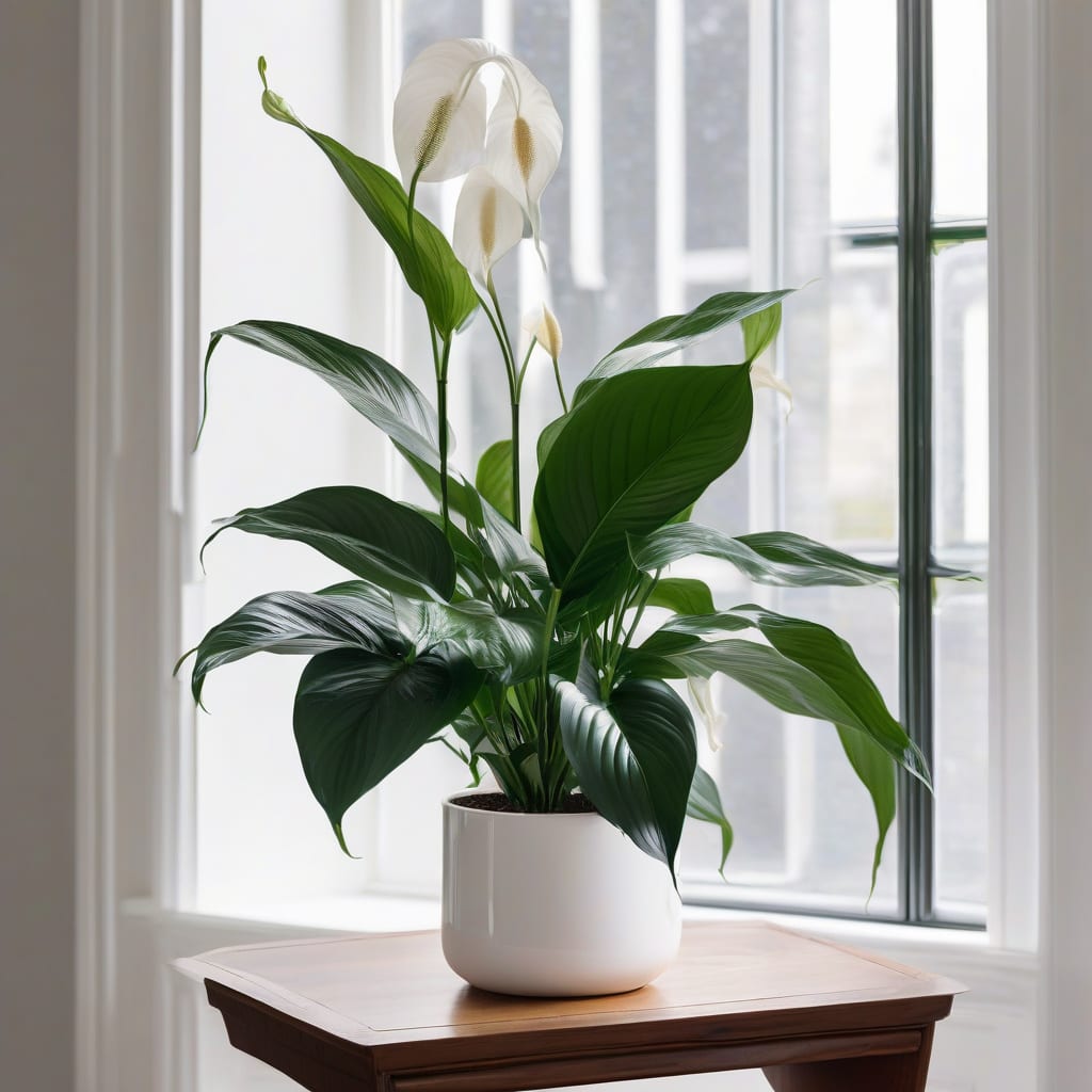 How Tall Can a Peace Lily Grow: Maximum Height Guide example with annotations