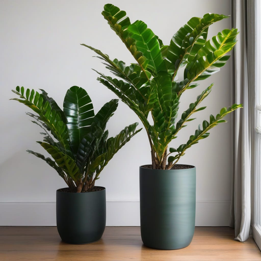 How Tall Can a ZZ Plant Grow: Maximum Height Guide example with annotations