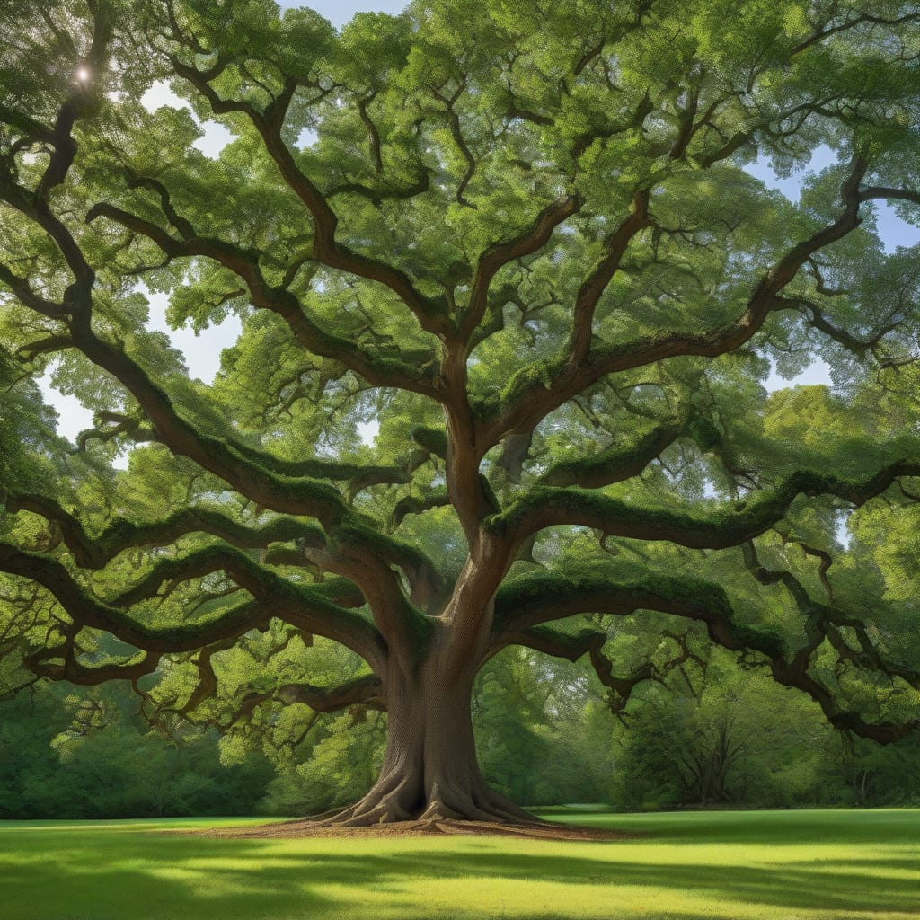 Visual representation of How Tall Can an Oak Tree Grow: Maximum Heights Explained