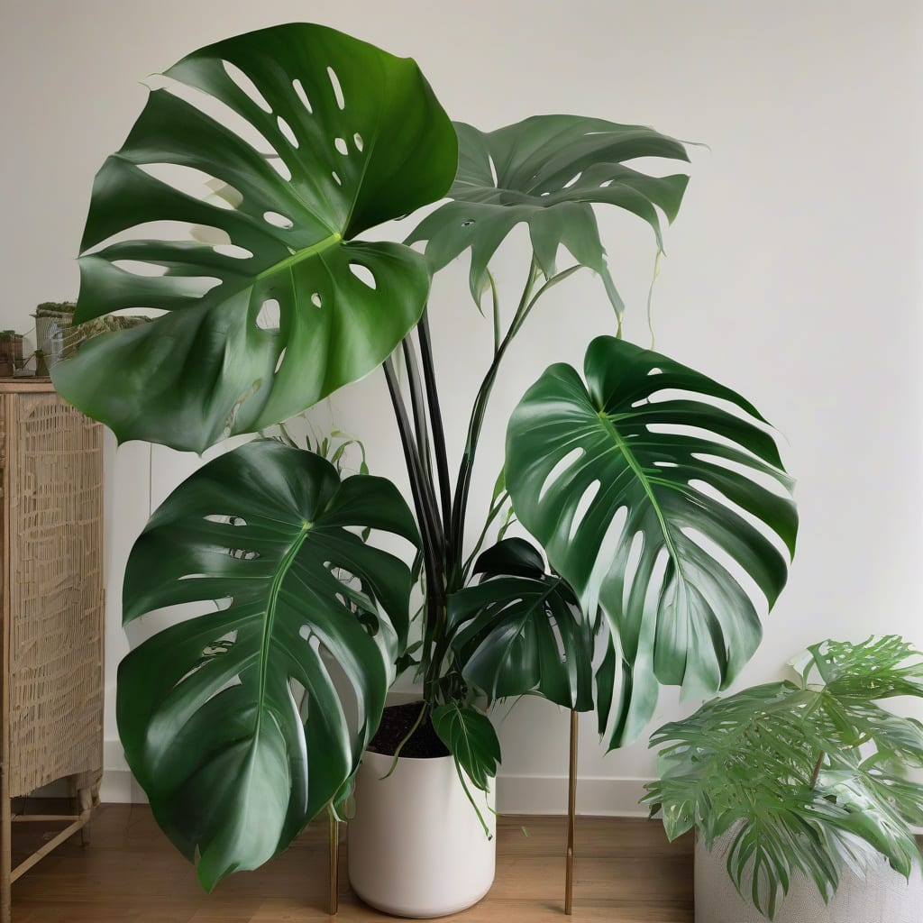 How Tall Can Monstera Grow: Maximum Height Guide example with annotations