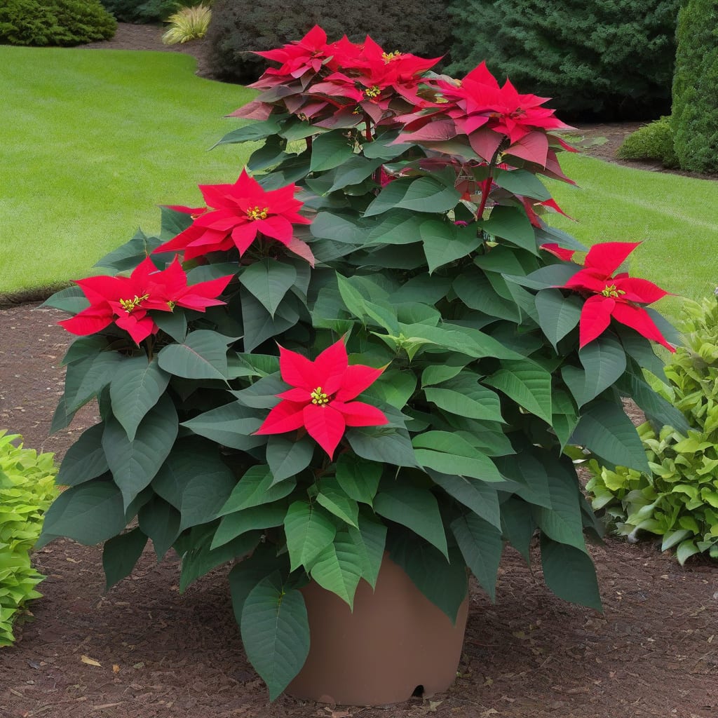 How Tall Can Poinsettias Grow in the Wild: Surprising Heights Reached example with annotations