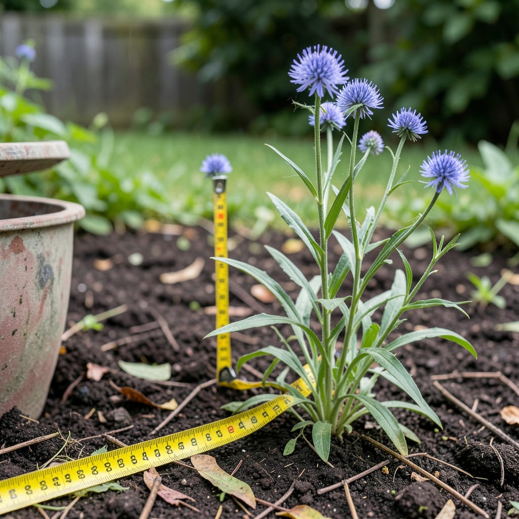 how tall do bachelor button flowers grow example with annotations