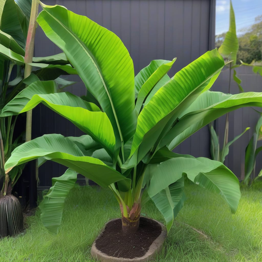 how tall do banana trees grow illustration with key details