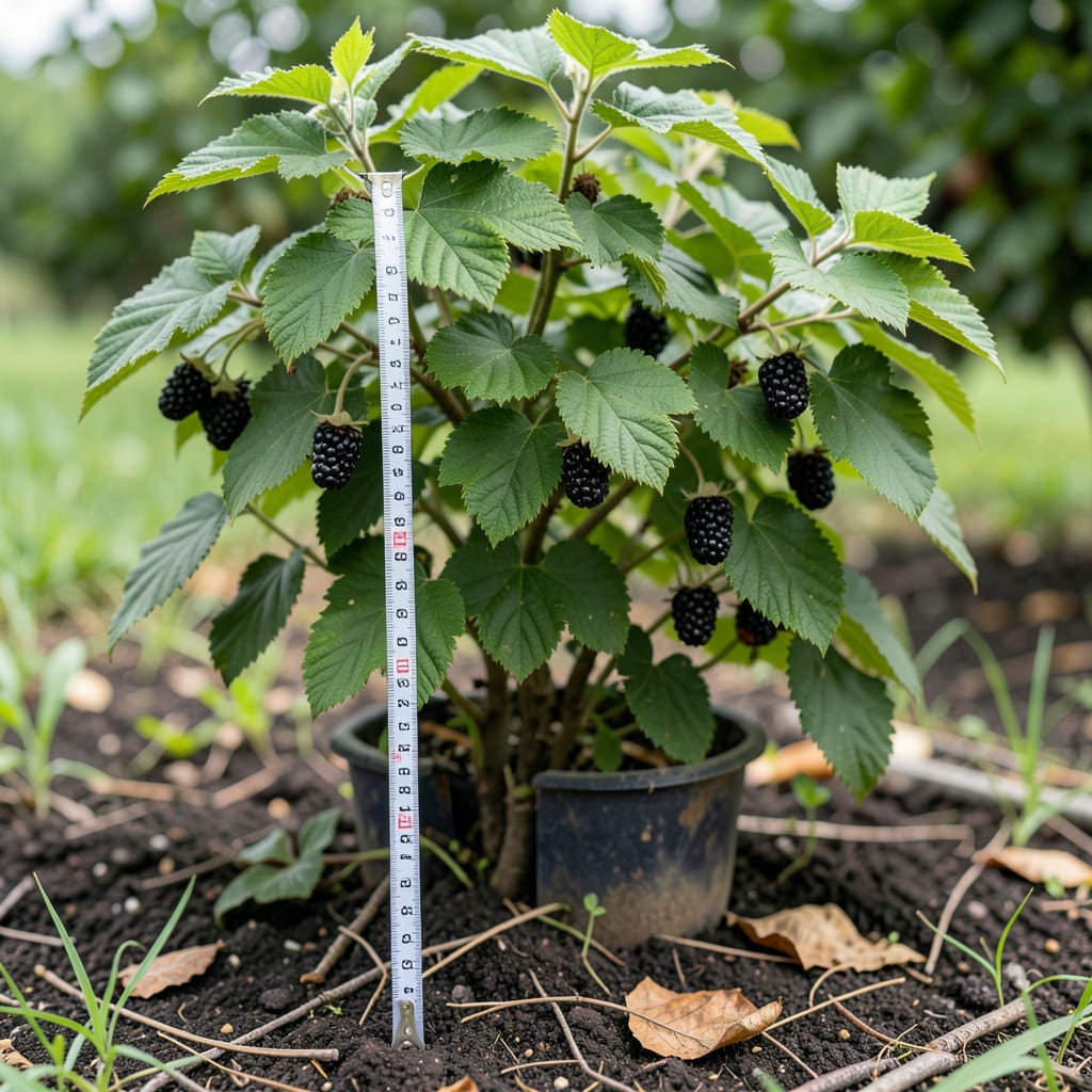 How Tall Do Blackberry Bushes Grow: Expert Growing Guide Tips example with annotations