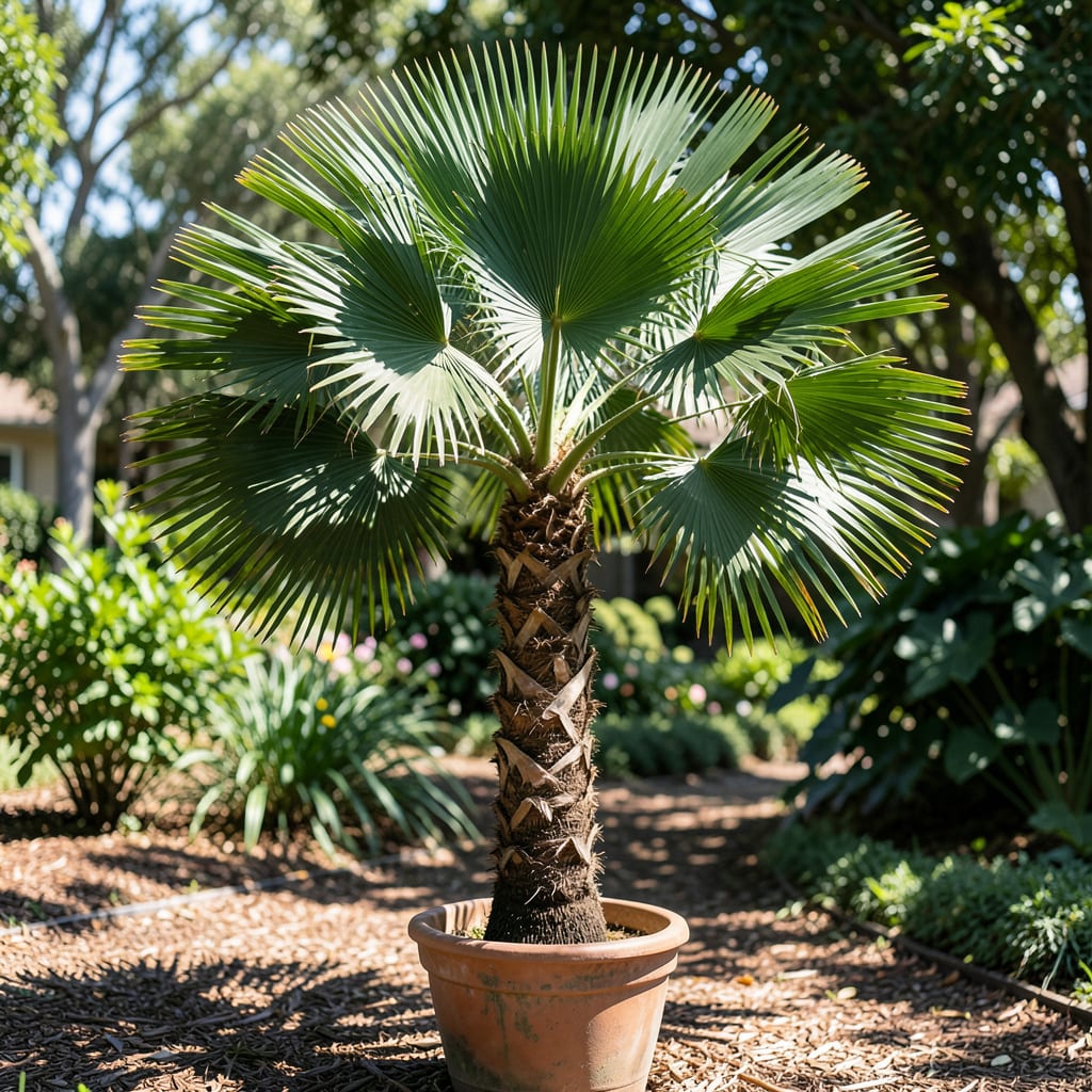 Visual representation of how tall do chinese fan palms grow