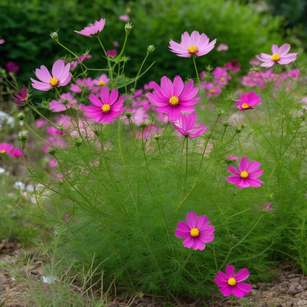 how tall do cosmos flowers grow illustration with key details