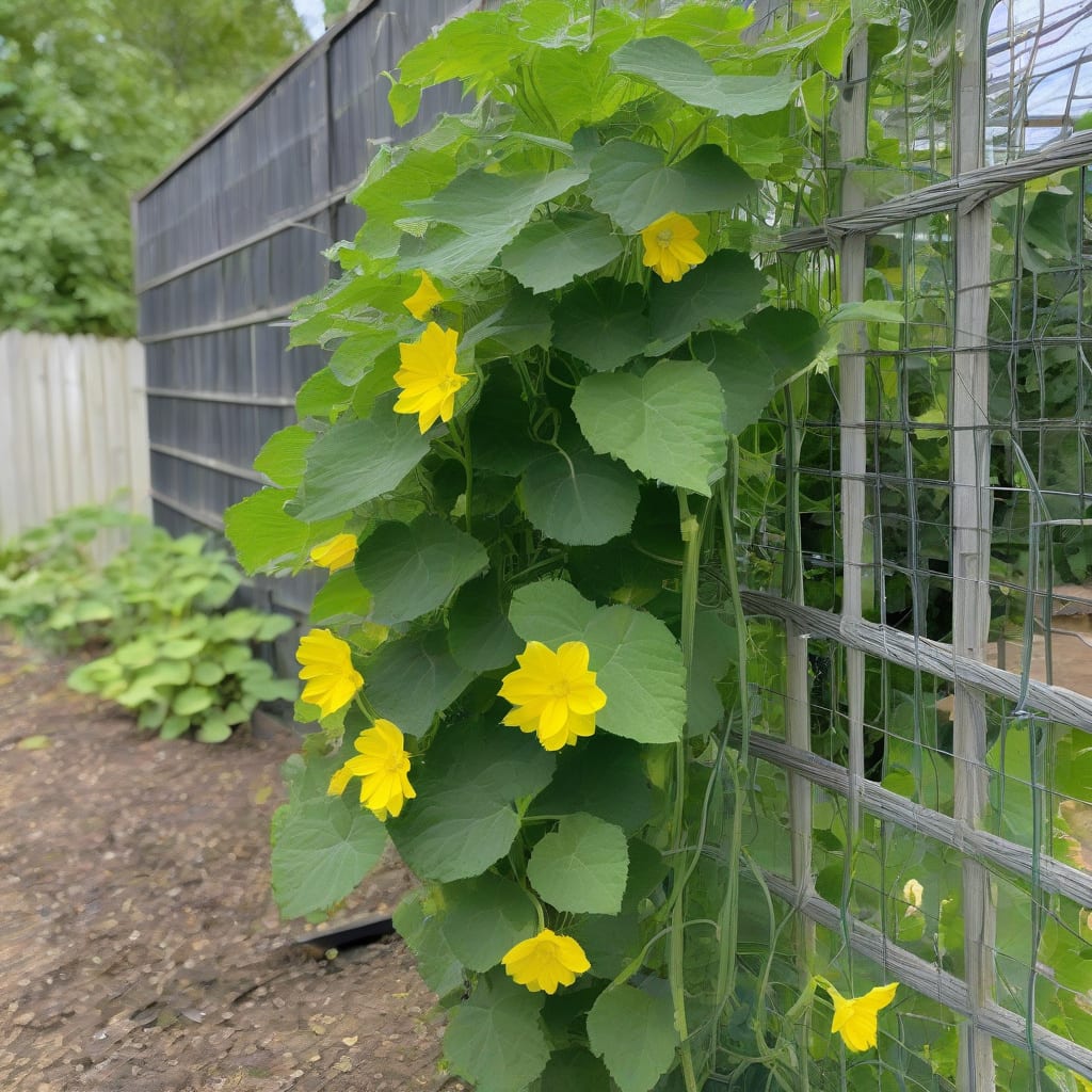 Visual representation of How Tall Do Cucumbers Grow on a Trellis: Expert Tips for Maximum Yield