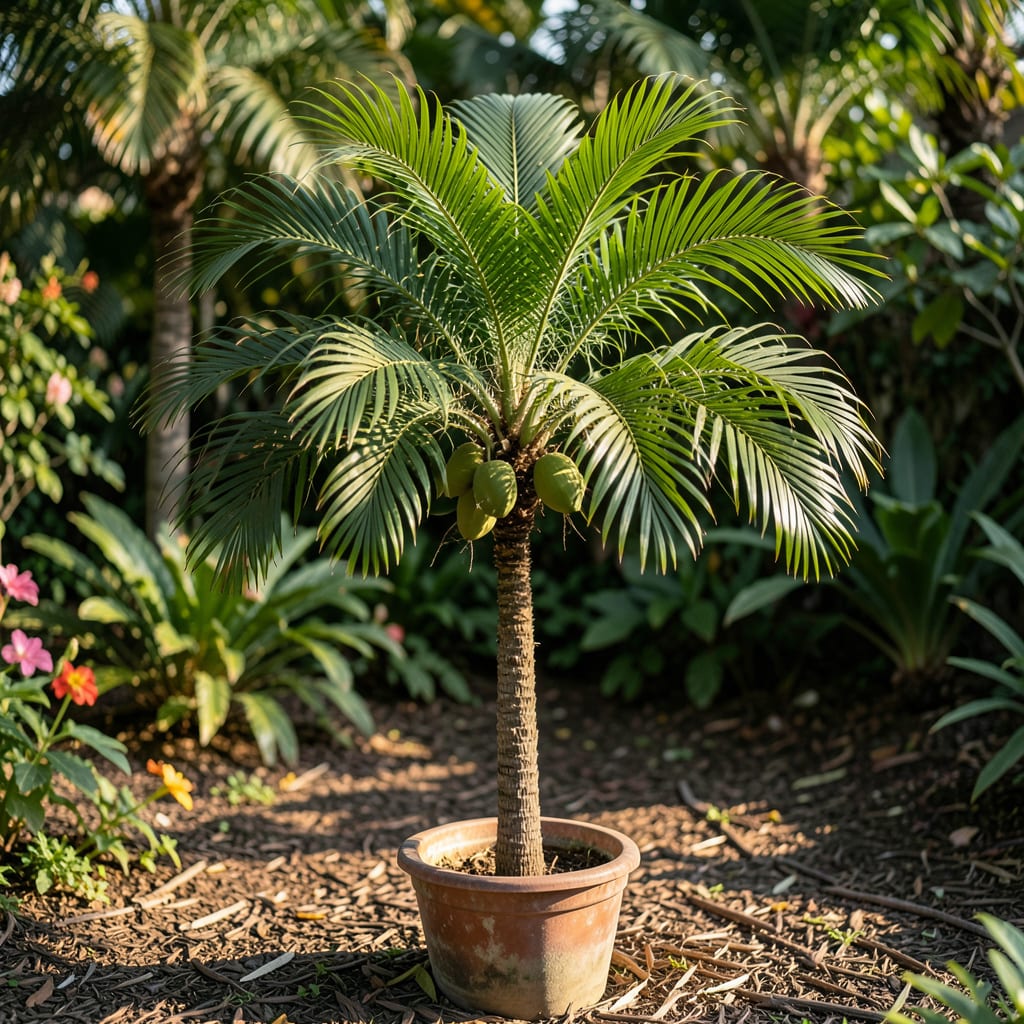 How Tall Do Dwarf Coconut Trees Grow: Complete Size Guide example with annotations