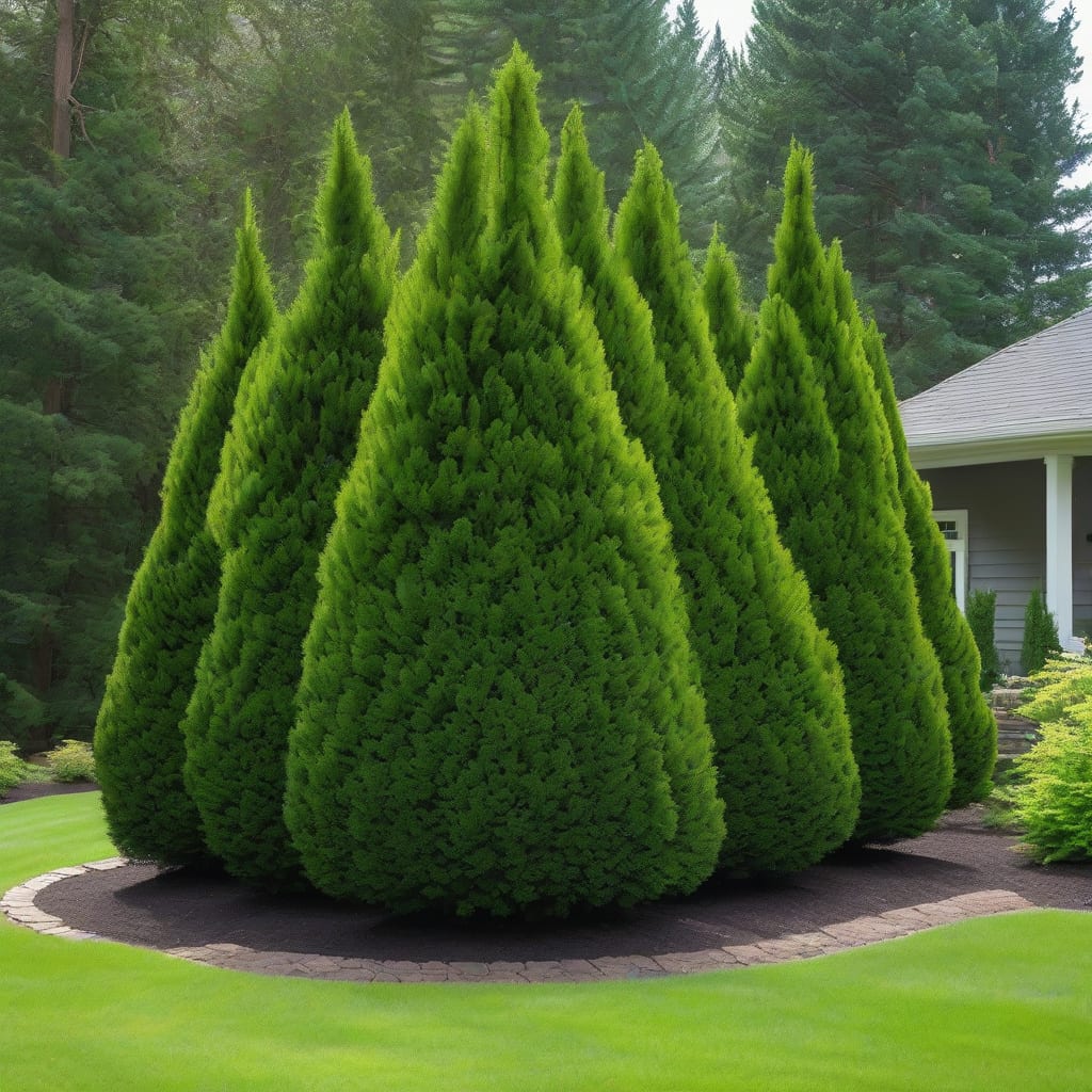 Visual representation of how tall do giant arborvitae grow