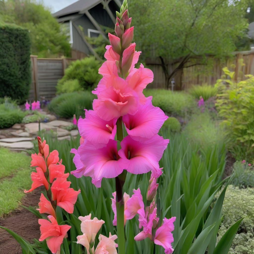 Visual representation of how tall do gladiolus grow