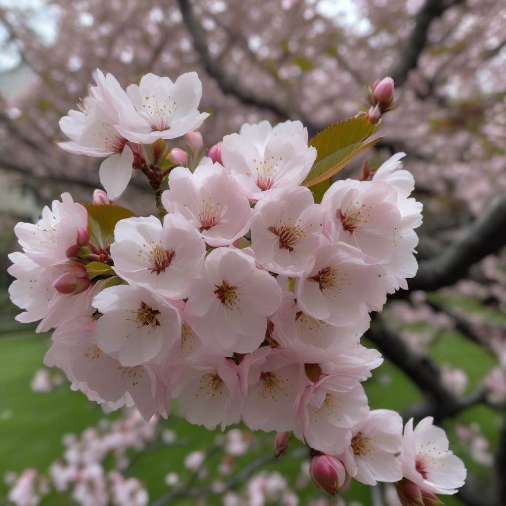 How Tall Do Japanese Cherry Blossom Trees Grow: Height Expectations and Growth Tips example with annotations