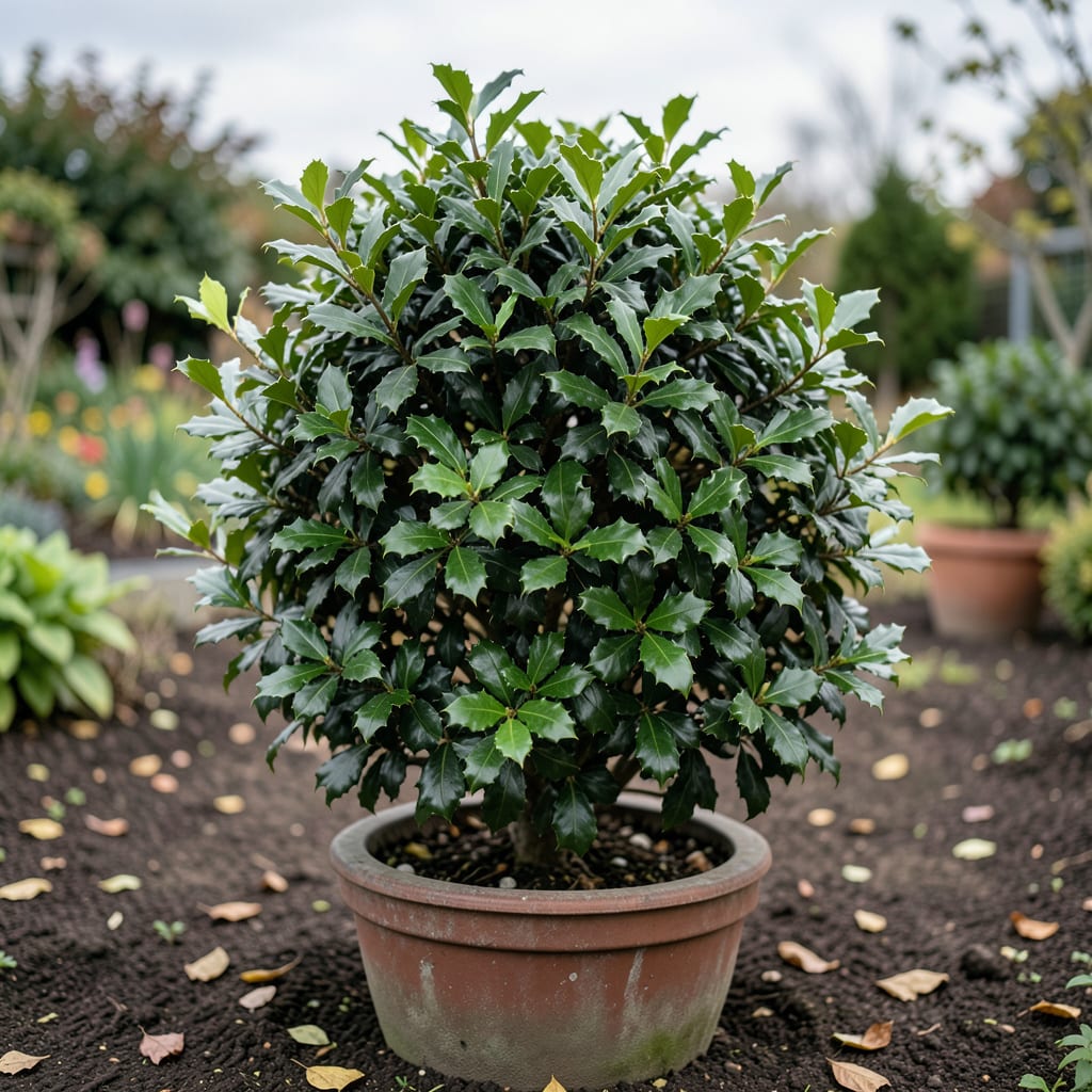 How Tall Do Japanese Holly Grow: Expert Size Guide example with annotations