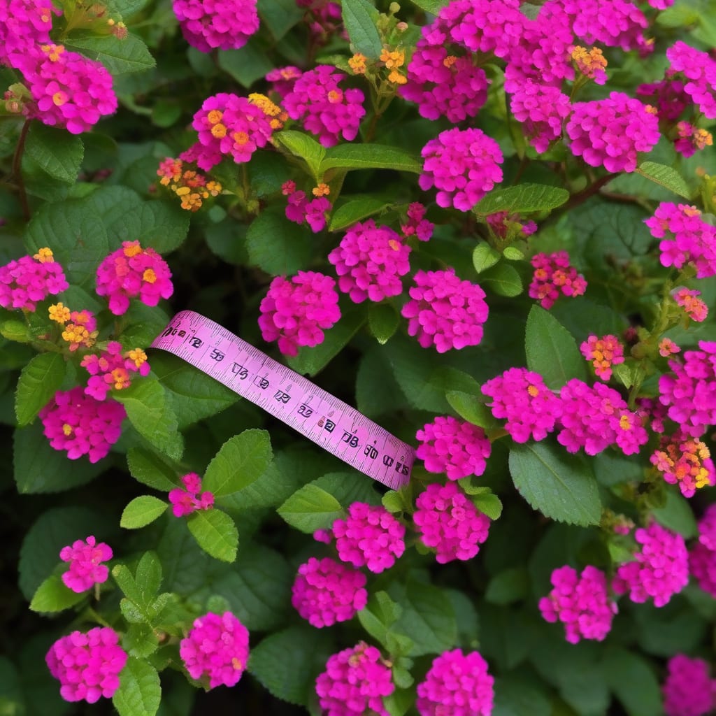 how tall do lantanas grow example with annotations
