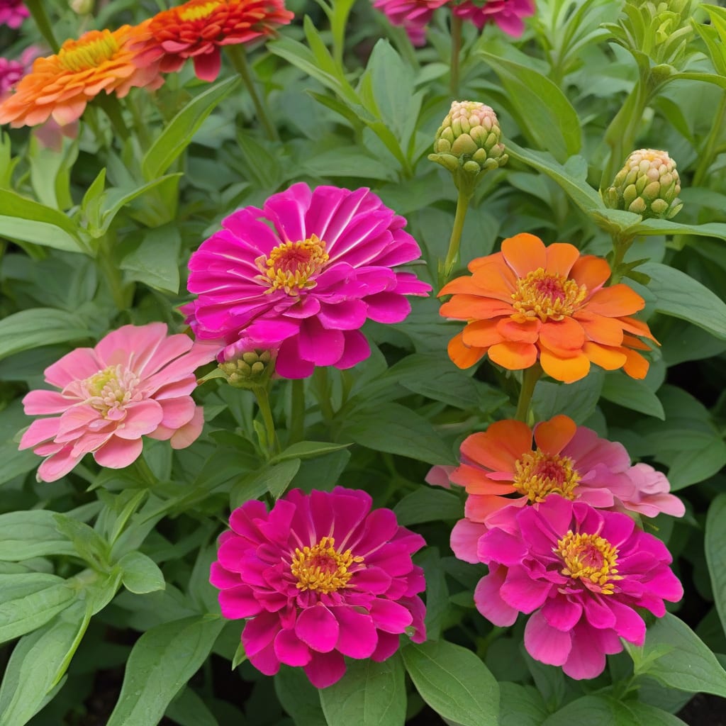 Visual representation of how tall do lilliput zinnias grow