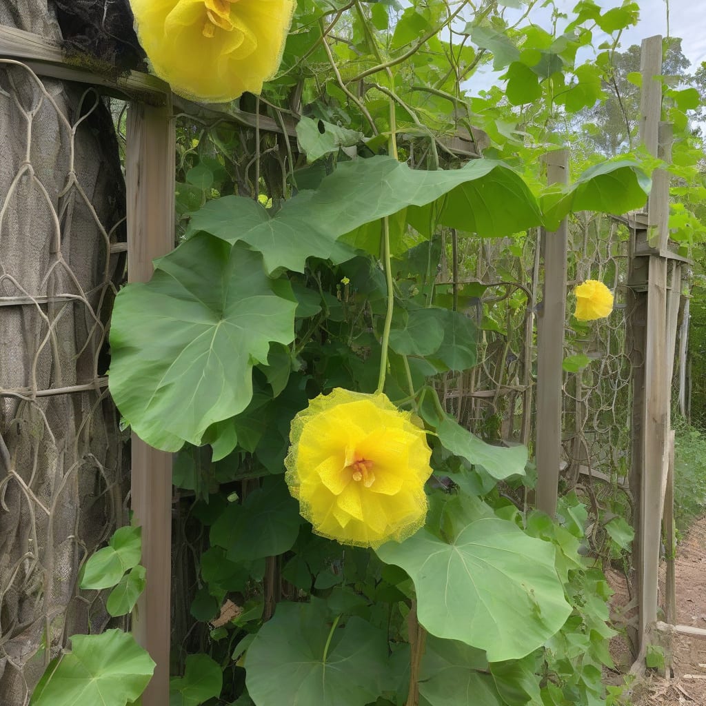 Visual representation of how tall do loofah plants grow