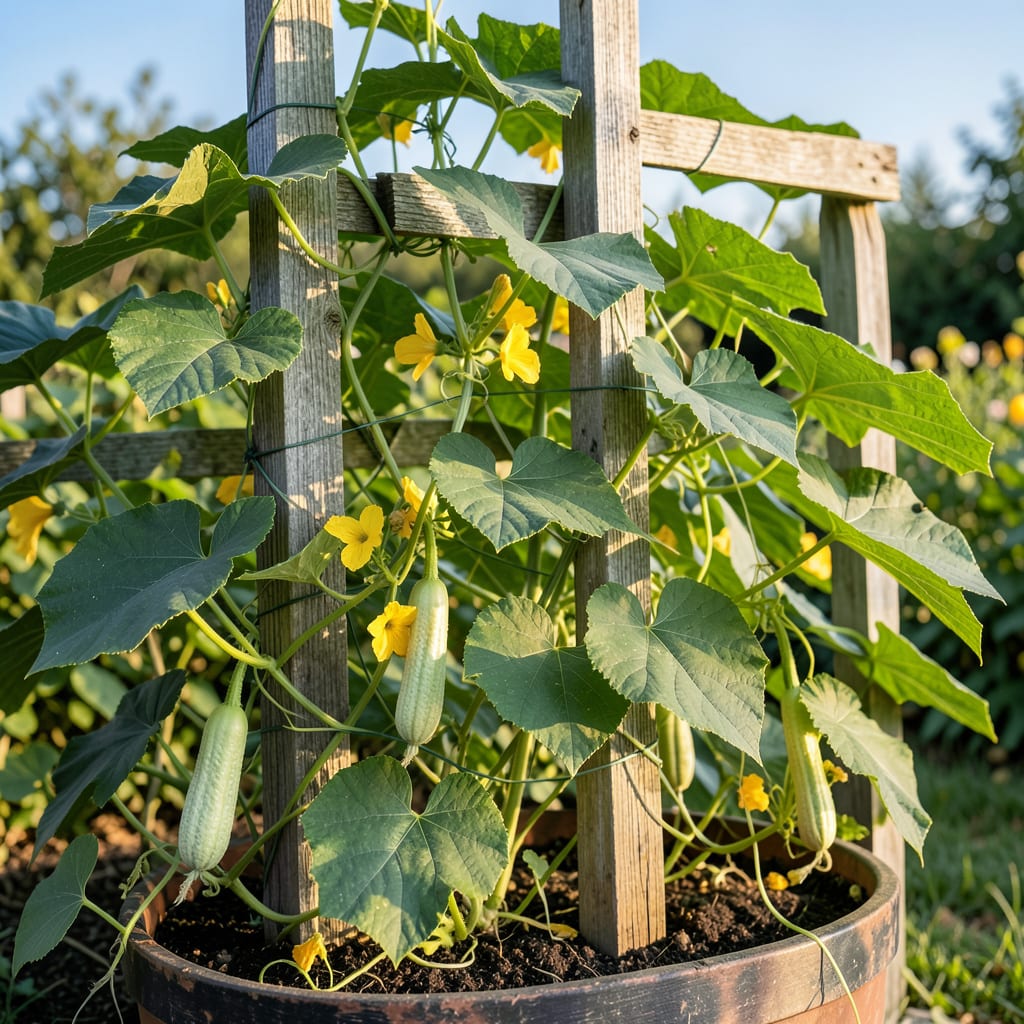 How Tall Do Luffa Plants Grow: Maximum Height Guide example with annotations