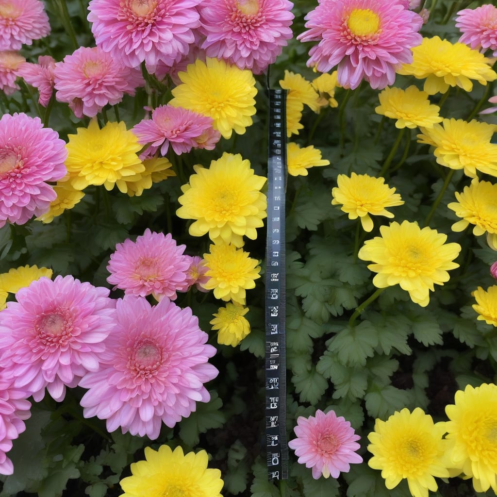 how tall do mums grow illustration with key details