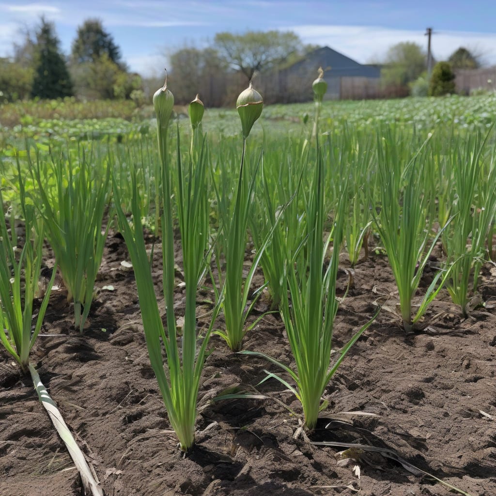 How Tall Do Onion Plants Grow: Expert Growing Guide Tips example with annotations