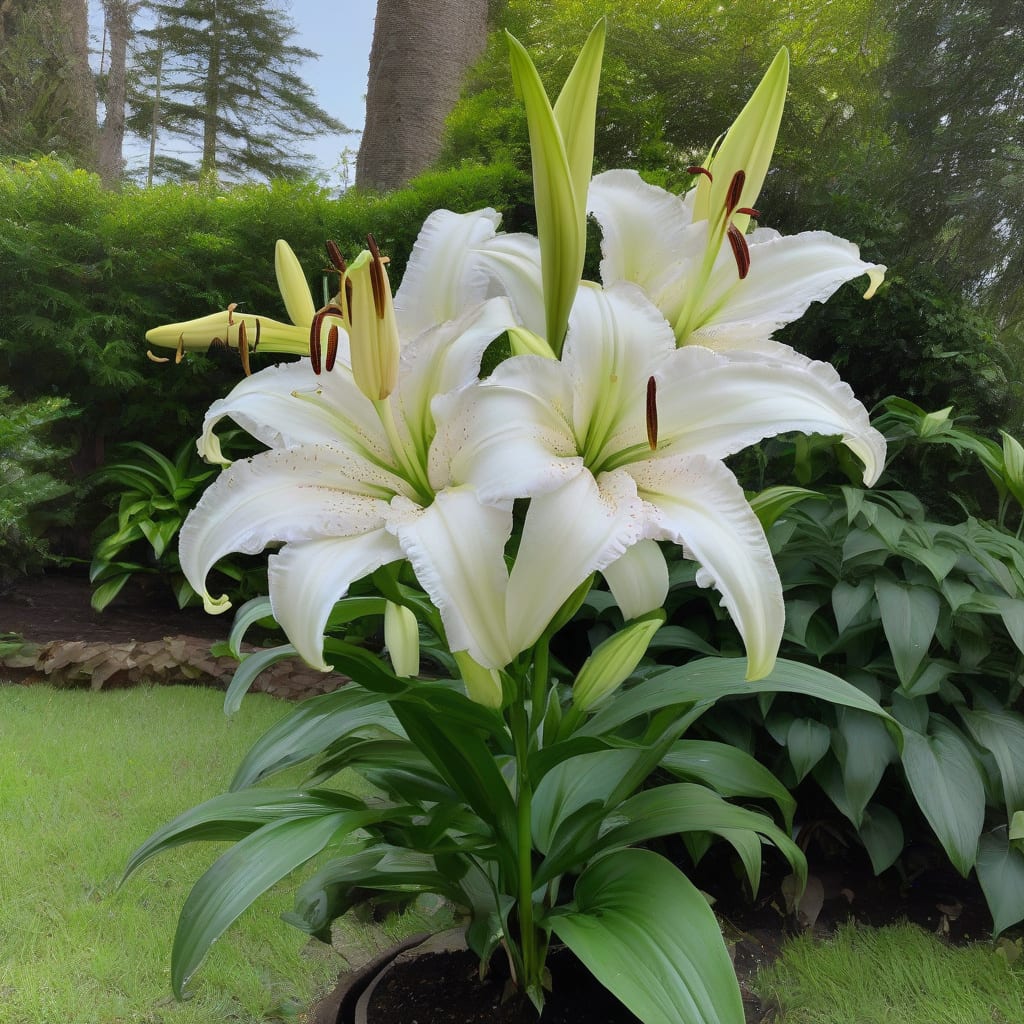 how tall do oriental lilies grow illustration with key details