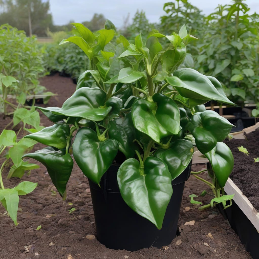 how tall do poblano pepper plants grow illustration with key details