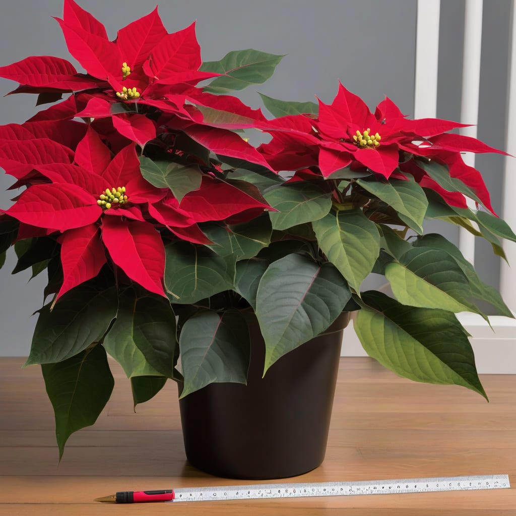 How Tall Do Poinsettias Grow: Expert Growing Tips example with annotations