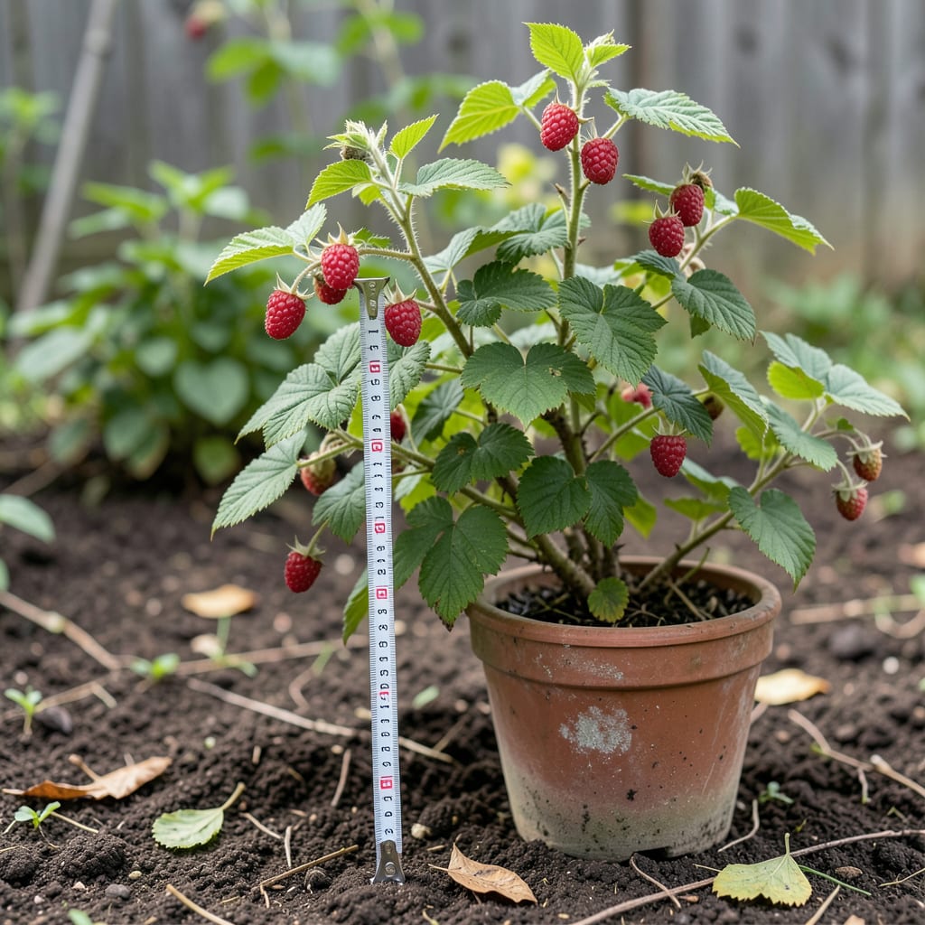 Visual representation of how tall do raspberry bushes grow