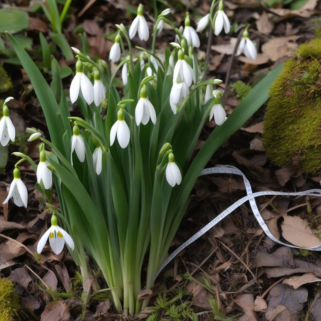 how tall do snowdrops grow example with annotations