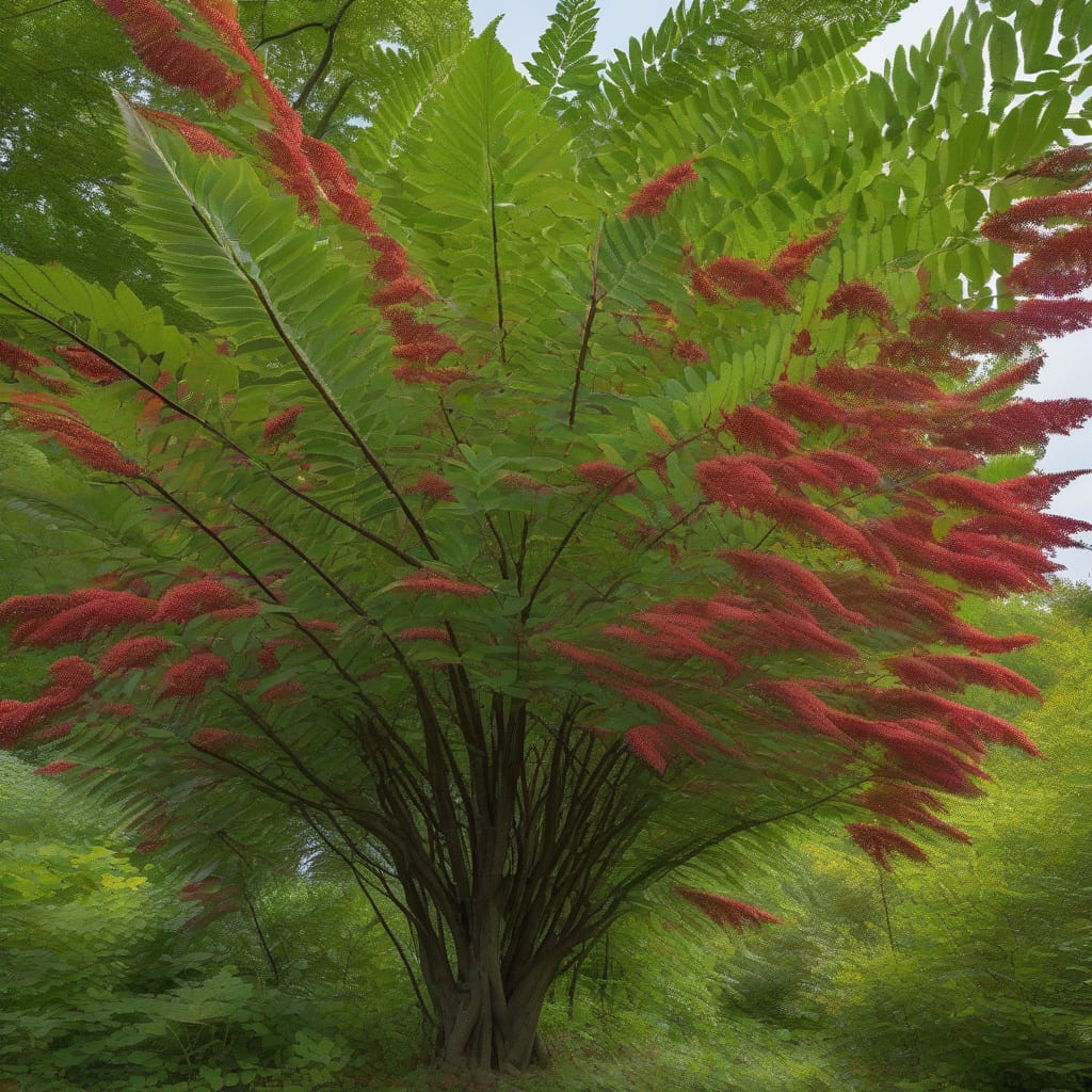 Visual representation of How Tall Do Sumac Trees Grow: Maximum Height Guide