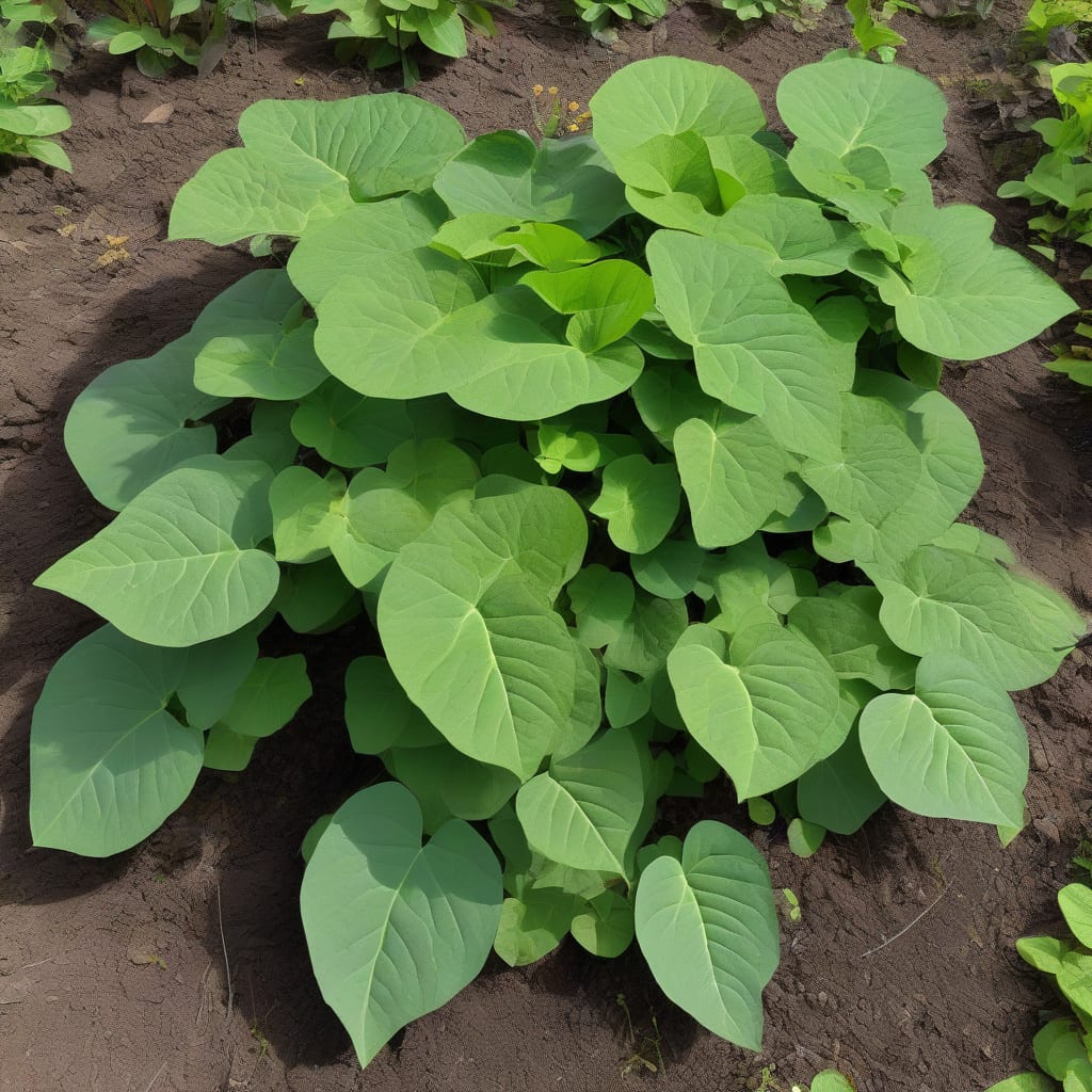 how tall do sweet potato plants grow illustration with key details