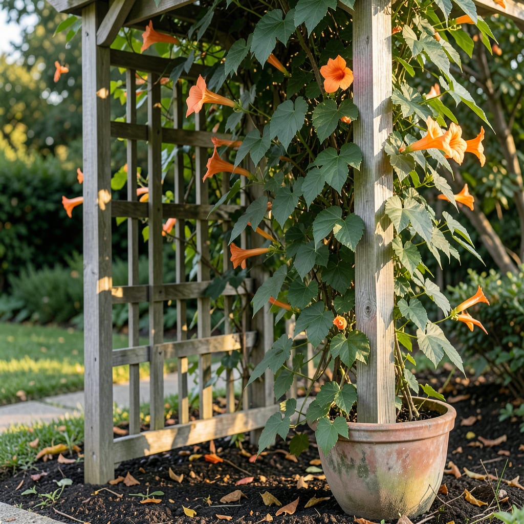 How Tall Do Trumpet Vines Grow: Maximum Height Guide illustration with key details