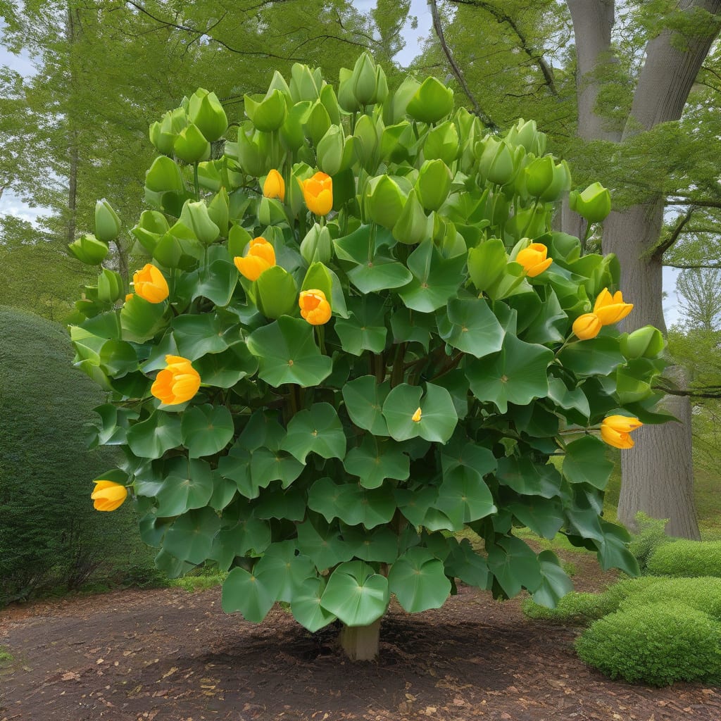 how tall do tulip trees grow example with annotations