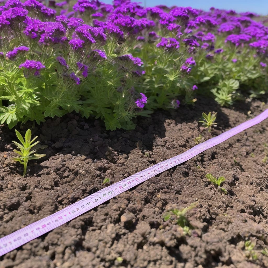 how tall do verbena grow illustration with key details