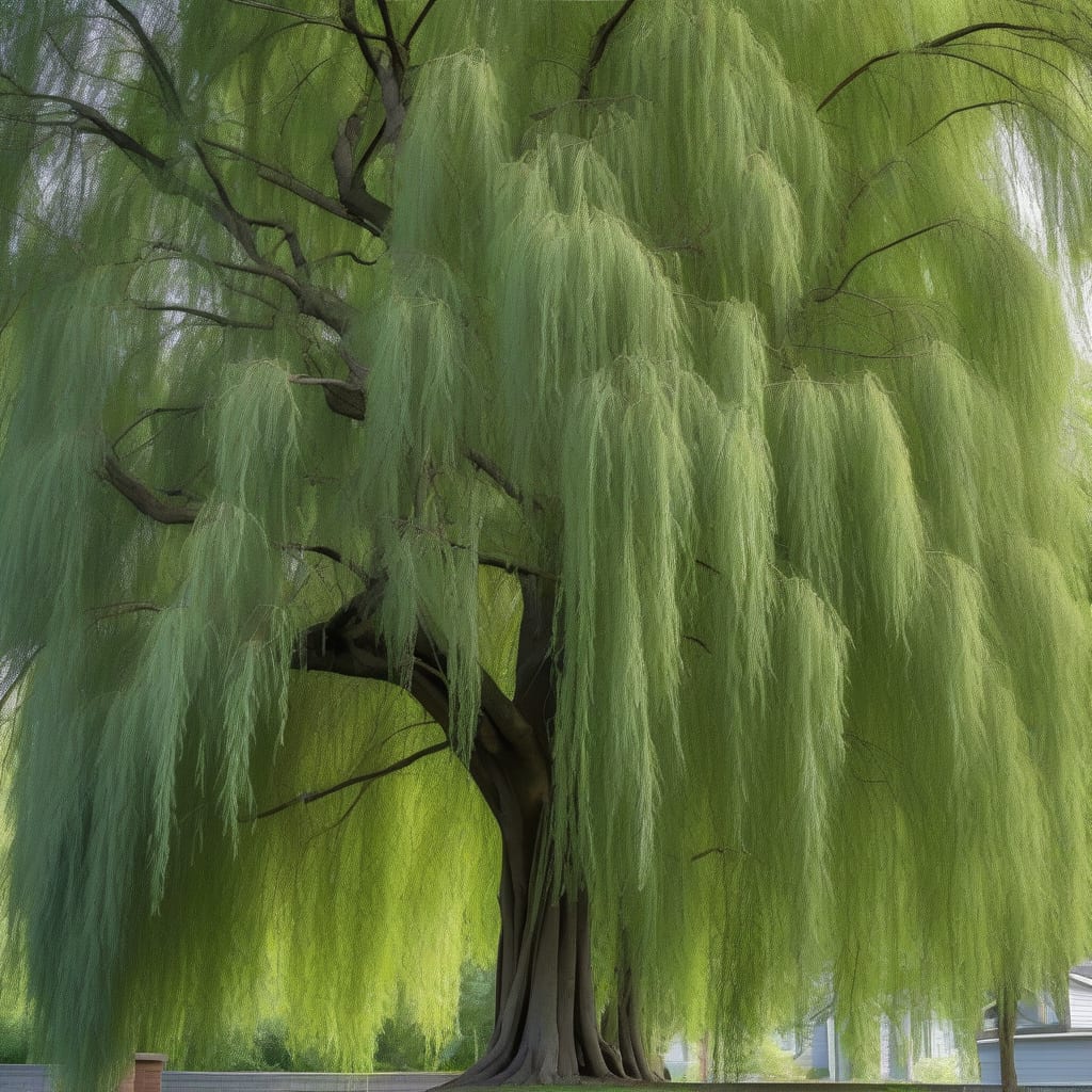 How Tall Do Willow Trees Grow: Maximum Heights Explained example with annotations