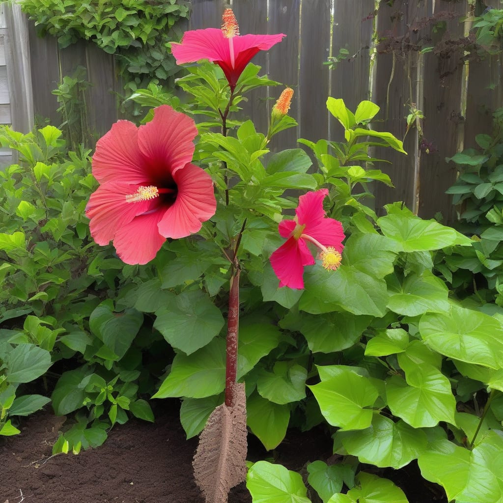 how tall does a hibiscus grow example with annotations