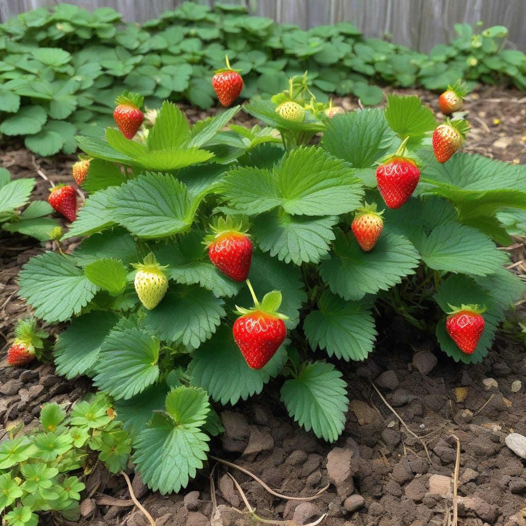 How Tall Does a Strawberry Plant Grow: Expert Growing Tips example with annotations