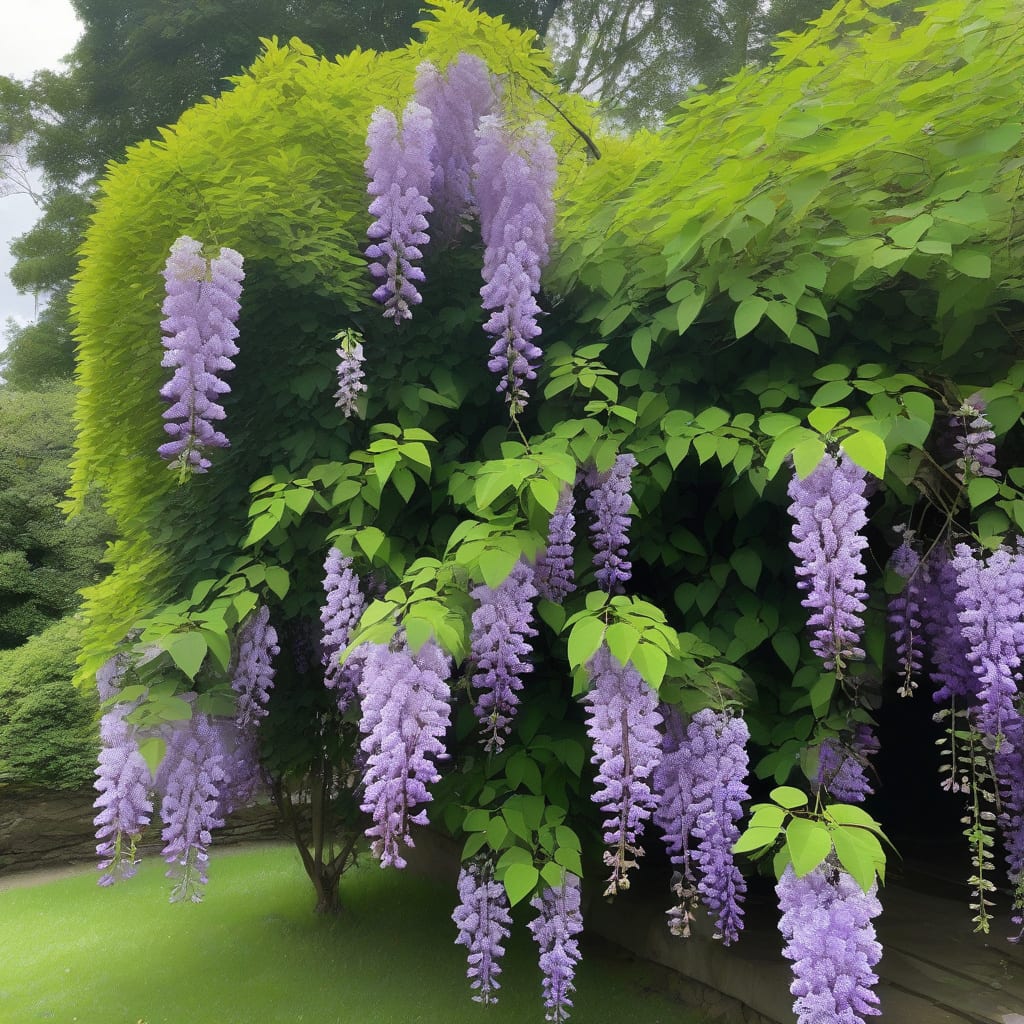 how tall does a wisteria tree grow example with annotations