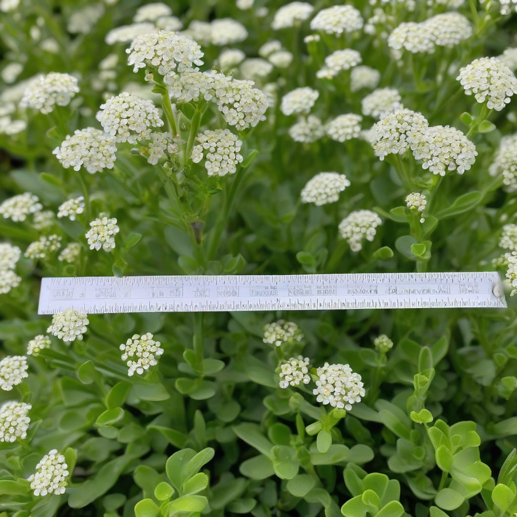 Visual representation of how tall does alyssum grow