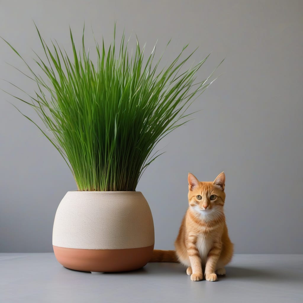 how tall does cat grass grow example with annotations