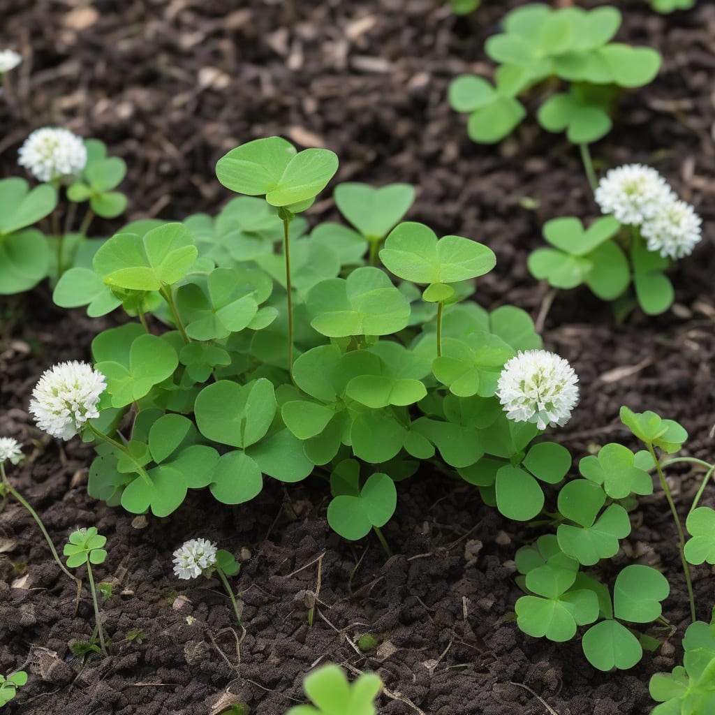 how tall does clover grow illustration with key details