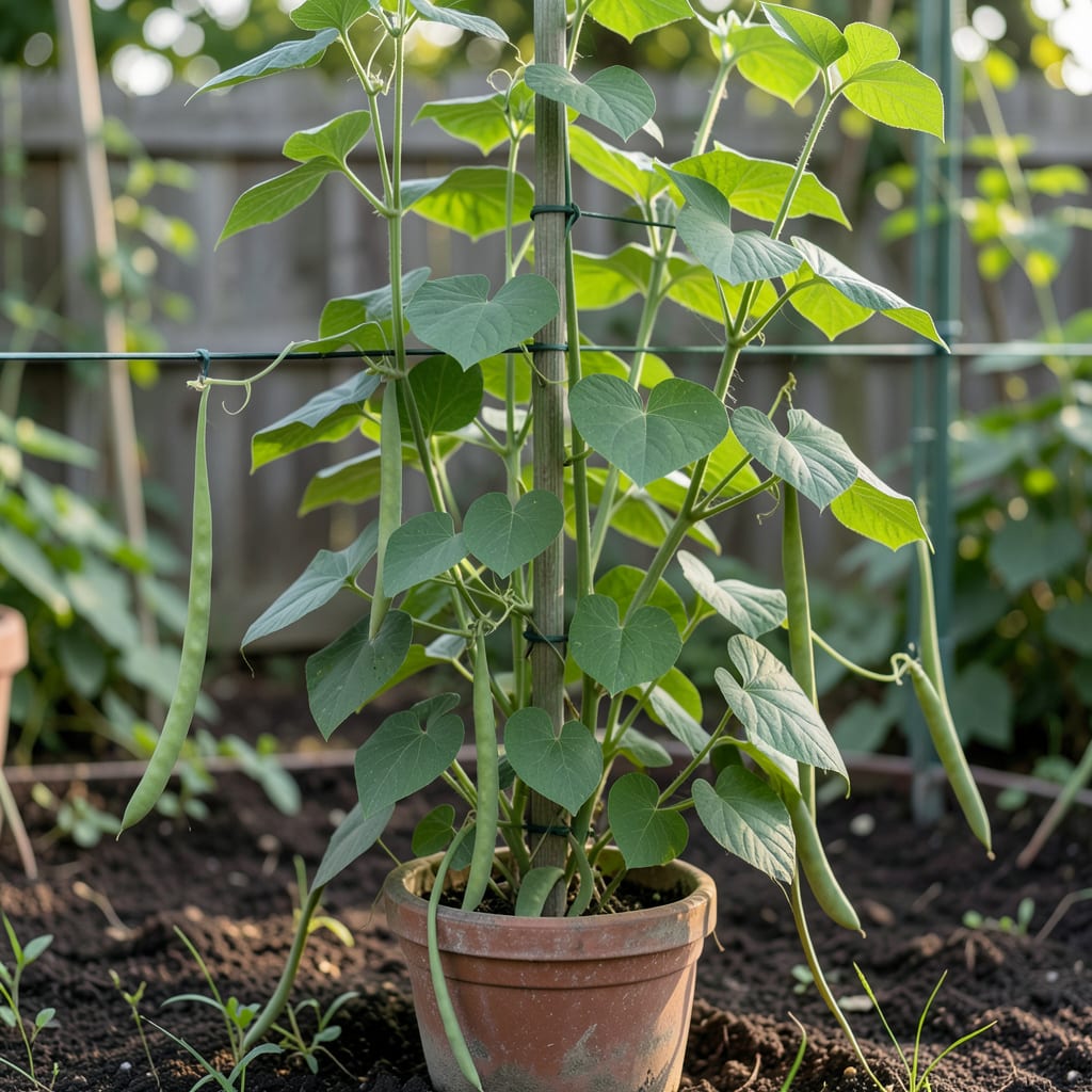 how tall does green beans grow illustration with key details