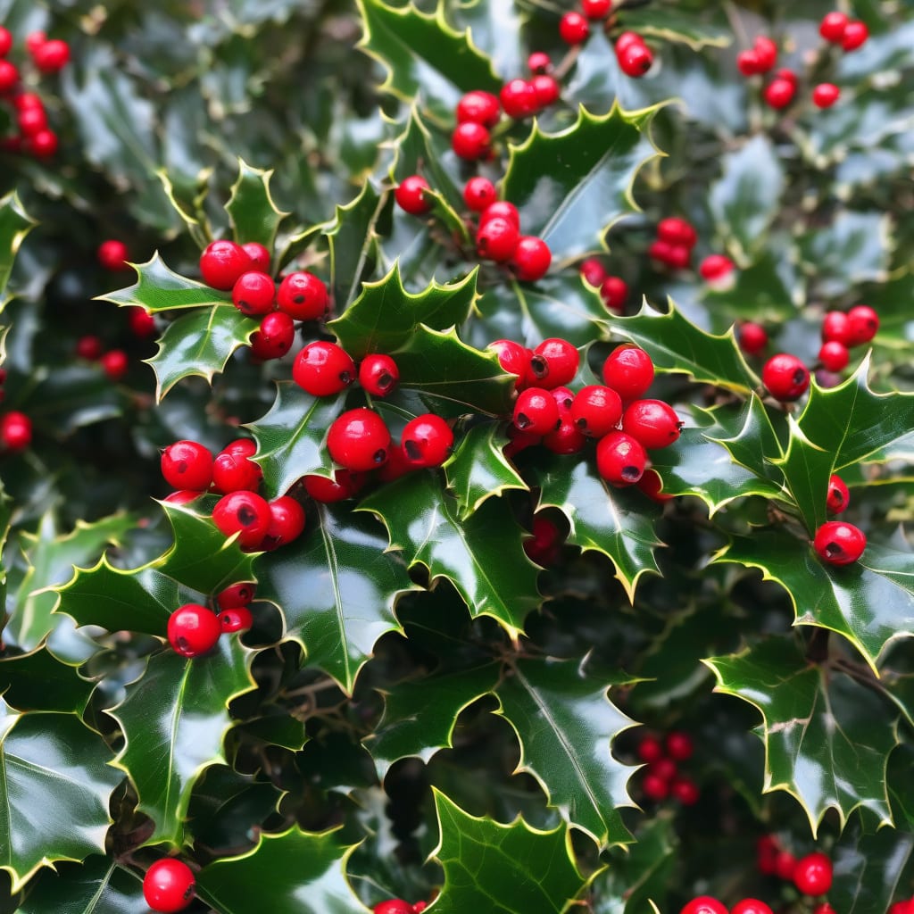 how tall does holly grow illustration with key details