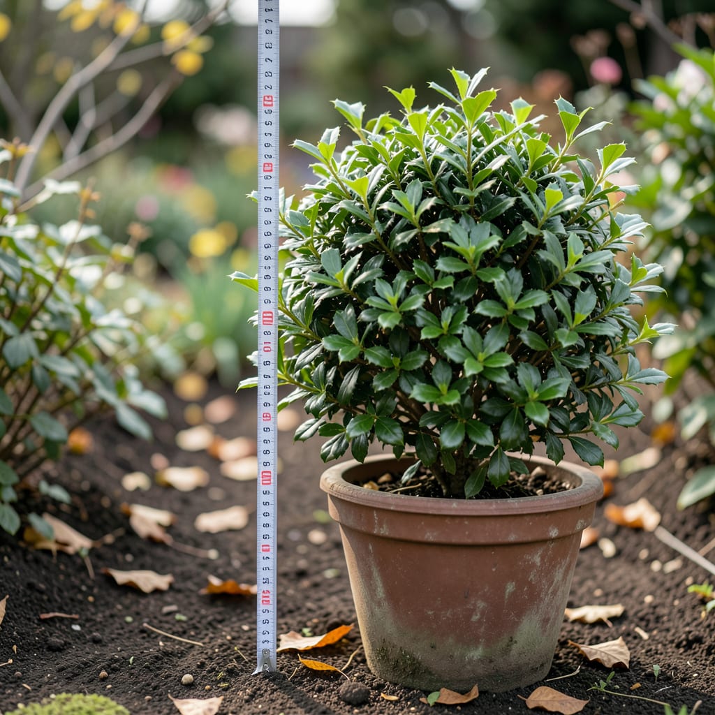 How Tall Does Japanese Holly Grow: Ultimate Size Guide example with annotations