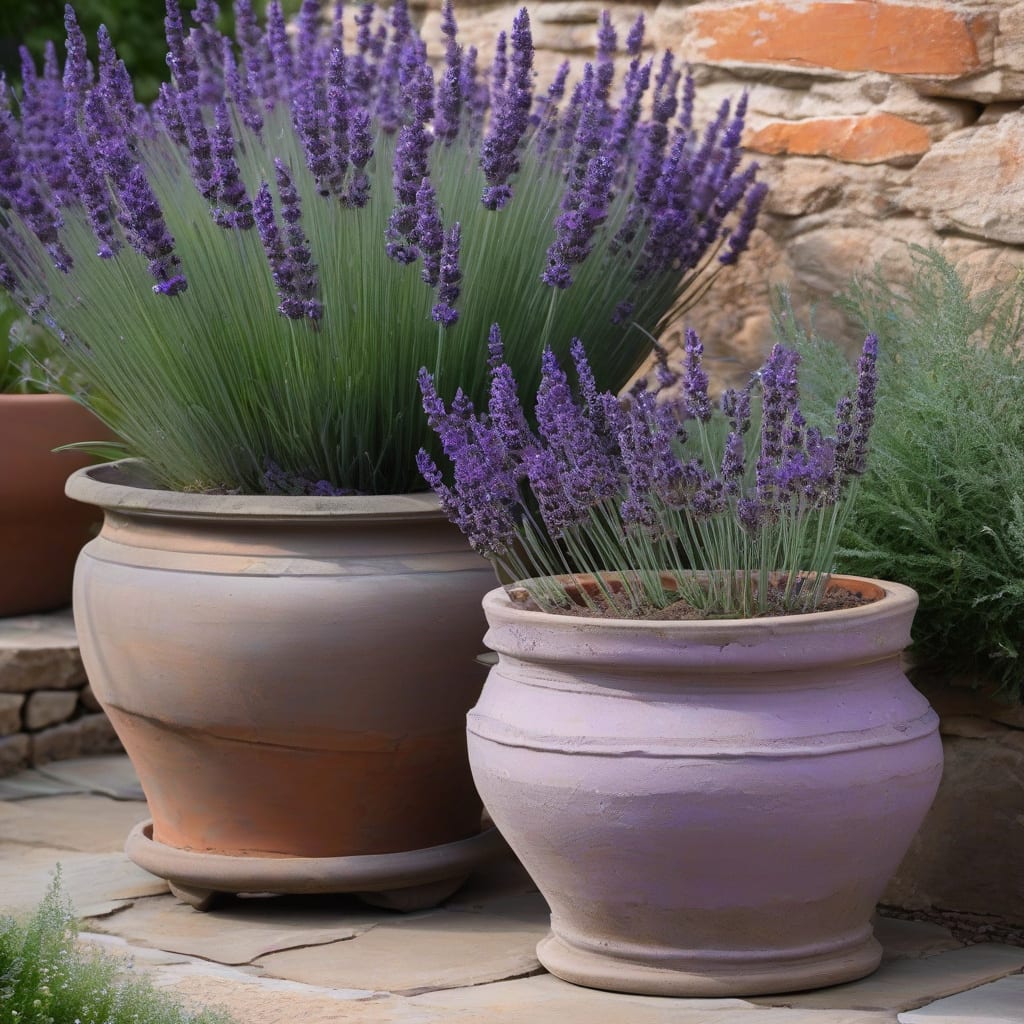 How Tall Does Lavender Grow in Pots: Expert Growing Tips example with annotations
