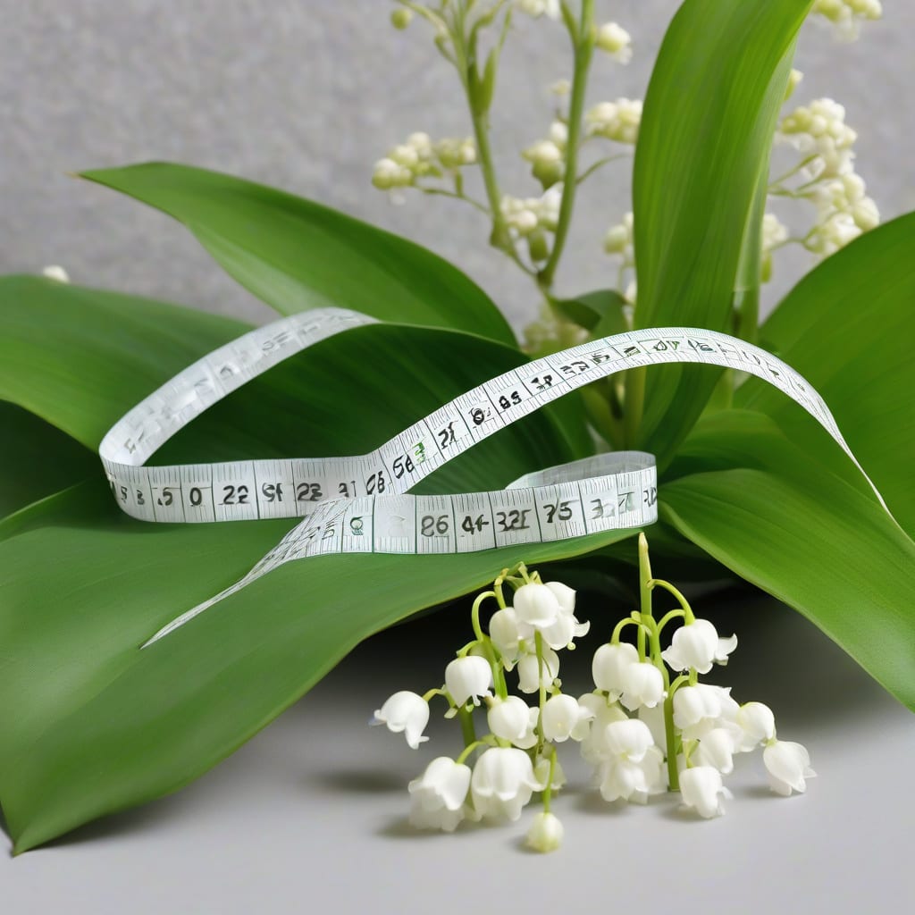 how tall does lily of the valley grow illustration with key details