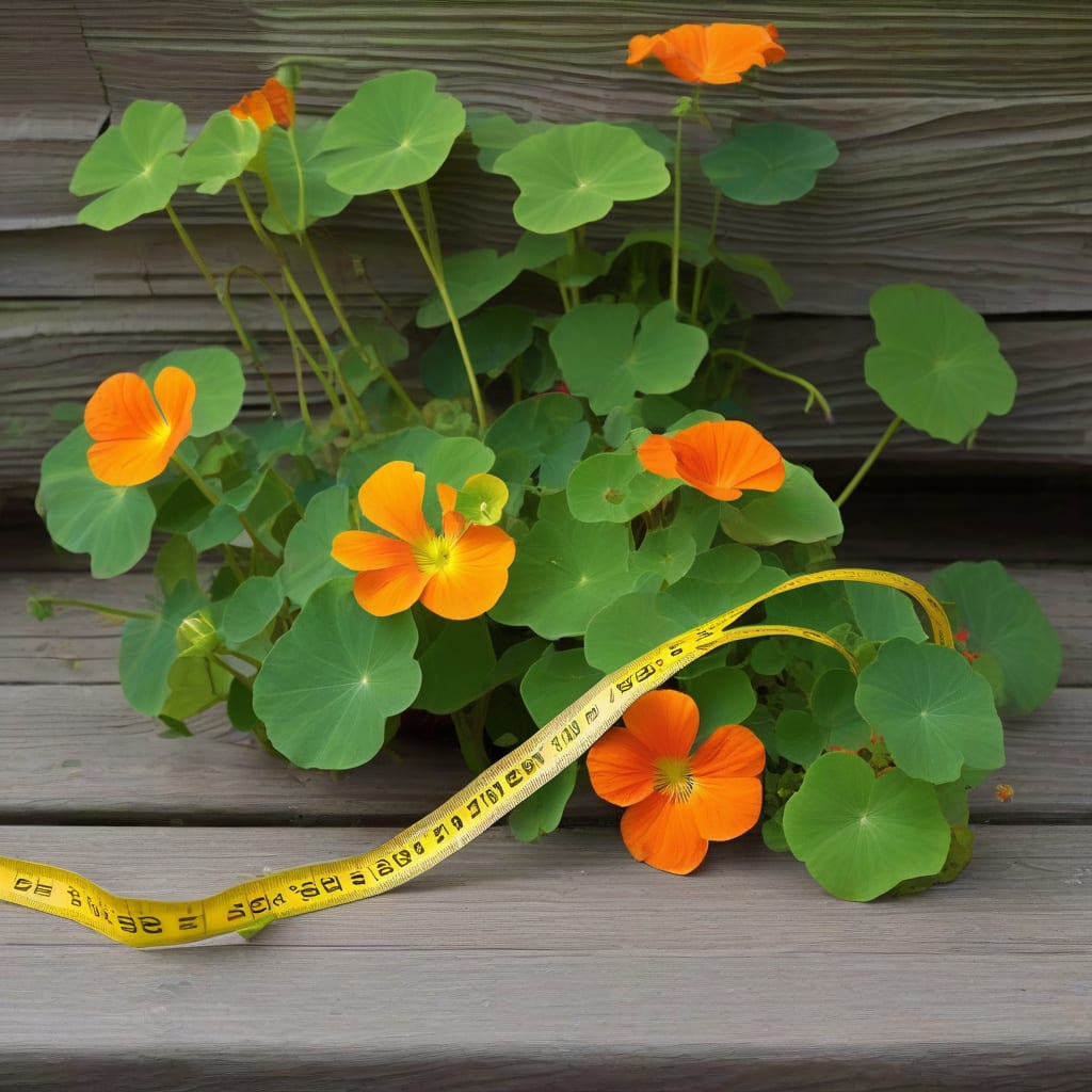 how tall does nasturtium grow illustration with key details