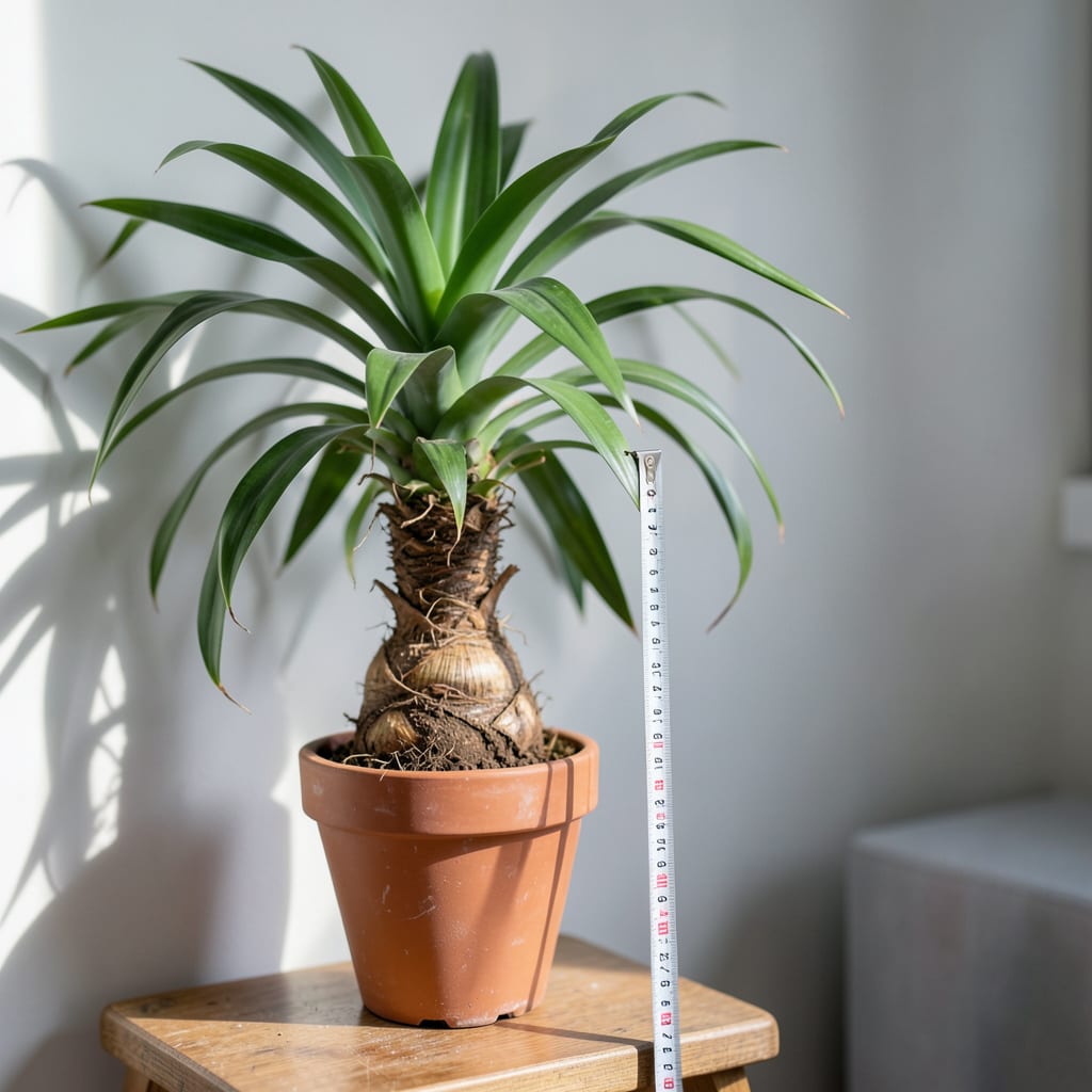 Visual representation of How Tall Does Ponytail Palm Grow: Maximum Height Guide