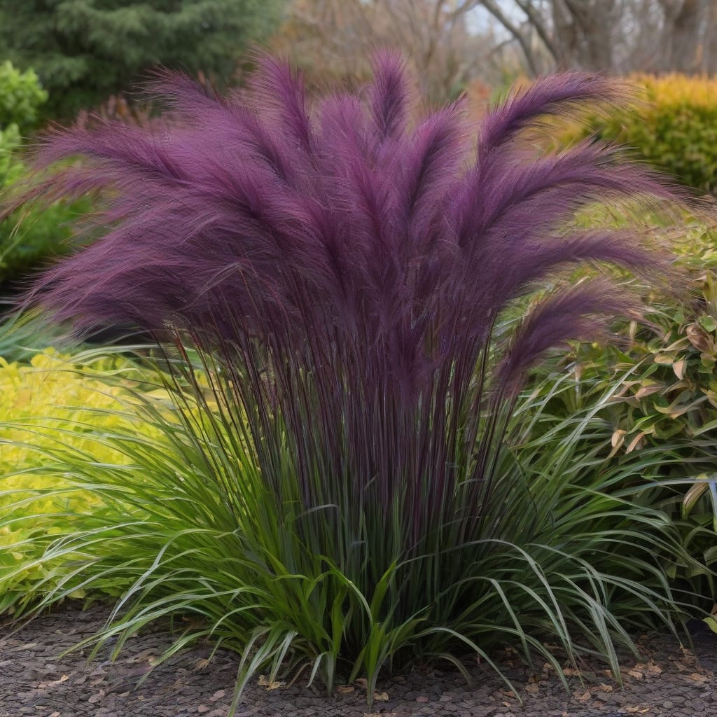 Visual representation of How Tall Does Purple Fountain Grass Grow: Ultimate Height Guide