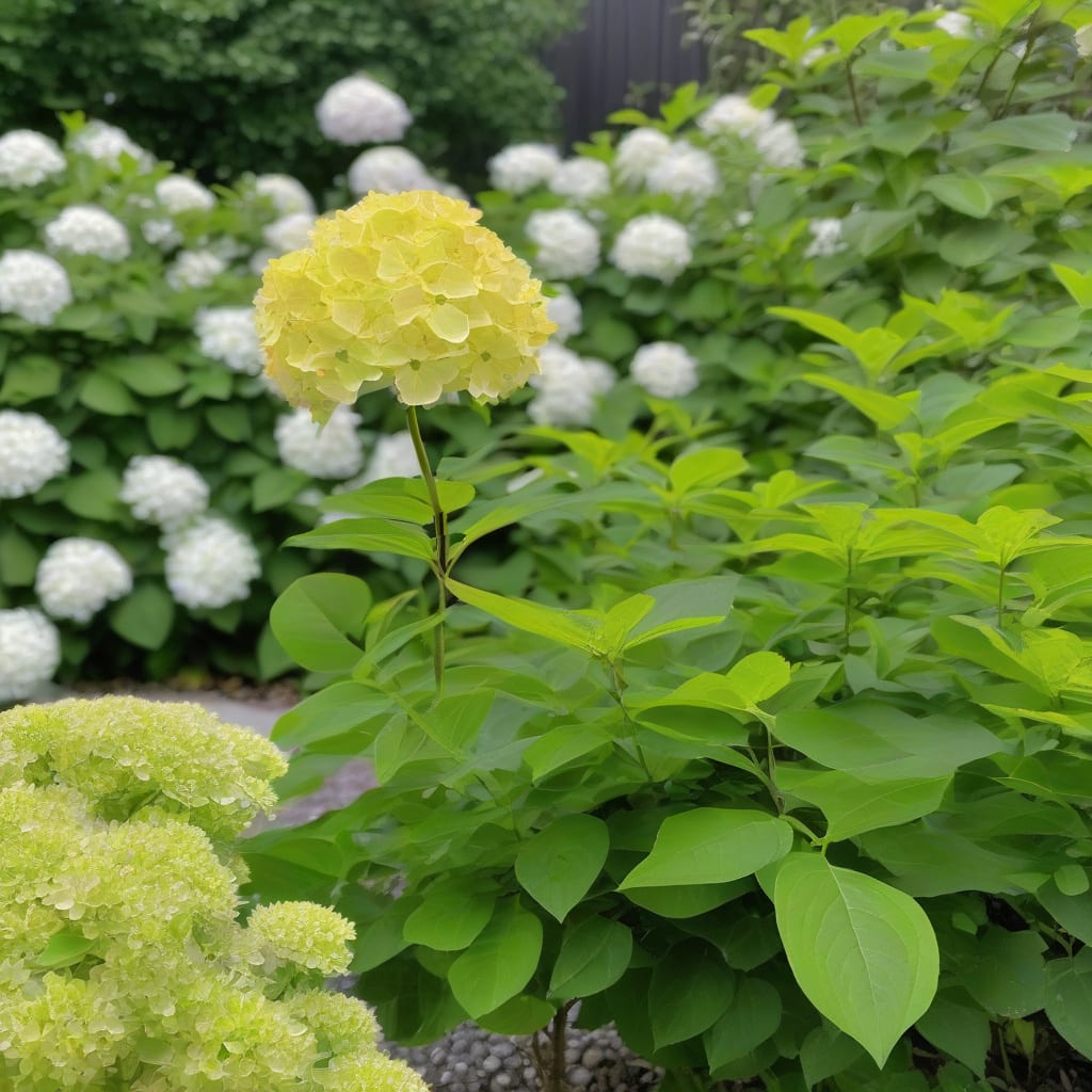 how tall does quick fire hydrangea grow example with annotations