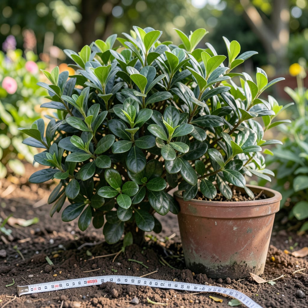 how tall does wax leaf privet grow example with annotations