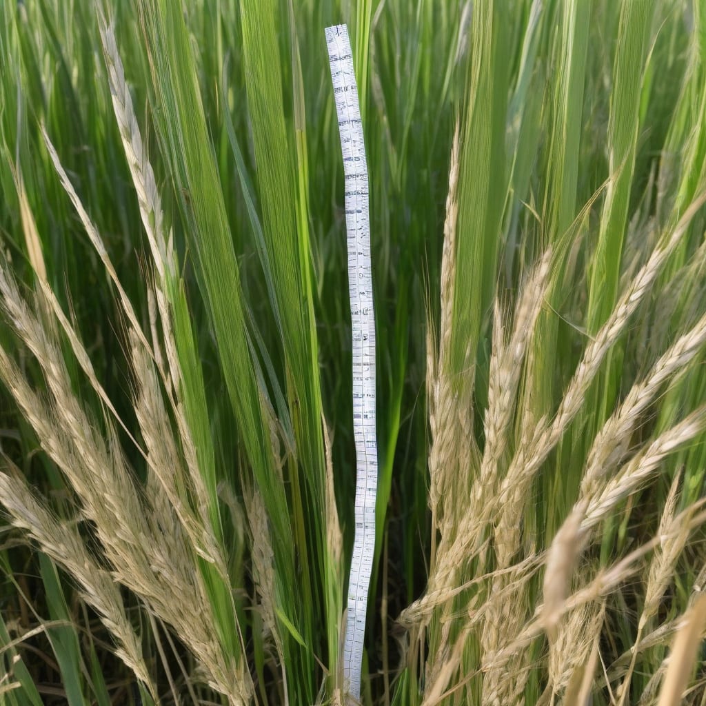 how tall does winter rye grow example with annotations